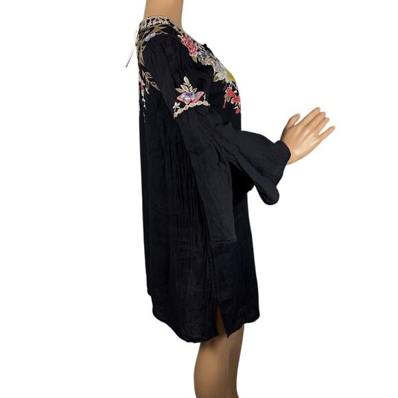 Johnny Was Kitti Lace Up Swing Tunic Dress Embroidered SZ S NWT Boho Chic - Picture 2 of 9
